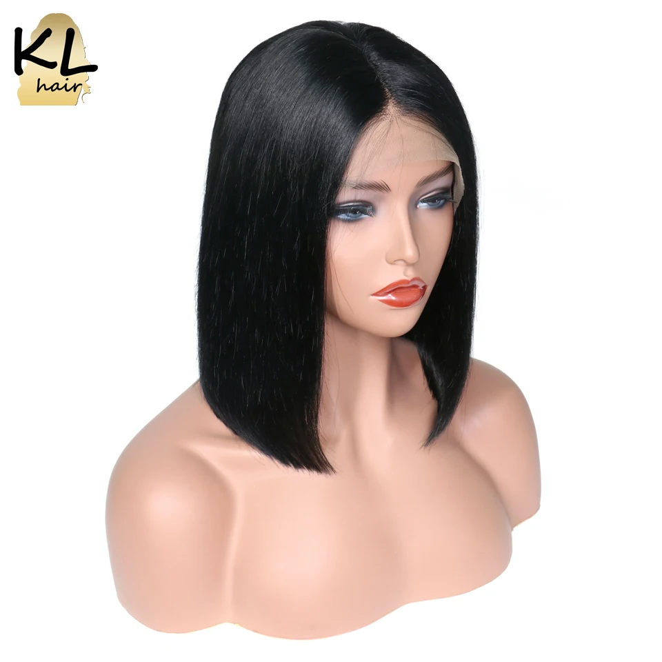 Color #1 Jet Black Pre Plucked Lace Front Human Hair Wigs With Baby Hair Glueless Brazilian Straight Remy Hair Short Bob Wigs KL
Color #1 Jet Black Pre Plucked Lace Front Human Hair Wigs With Baby Hair Glueless Brazilian Straight Remy Hair Short Bob Wigs KL