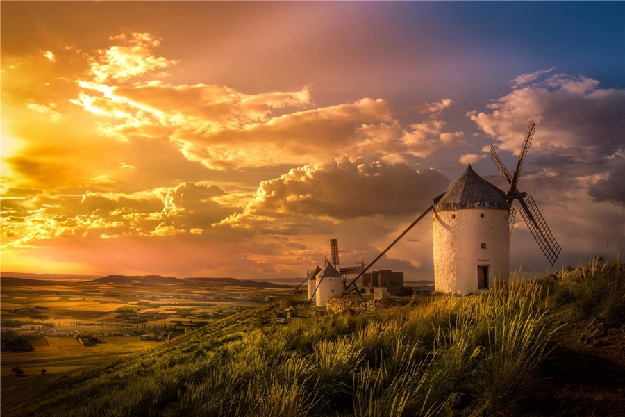 Фото Алмазная картина Diy полностью квадратная Daimond Голландская ветряная мельница из