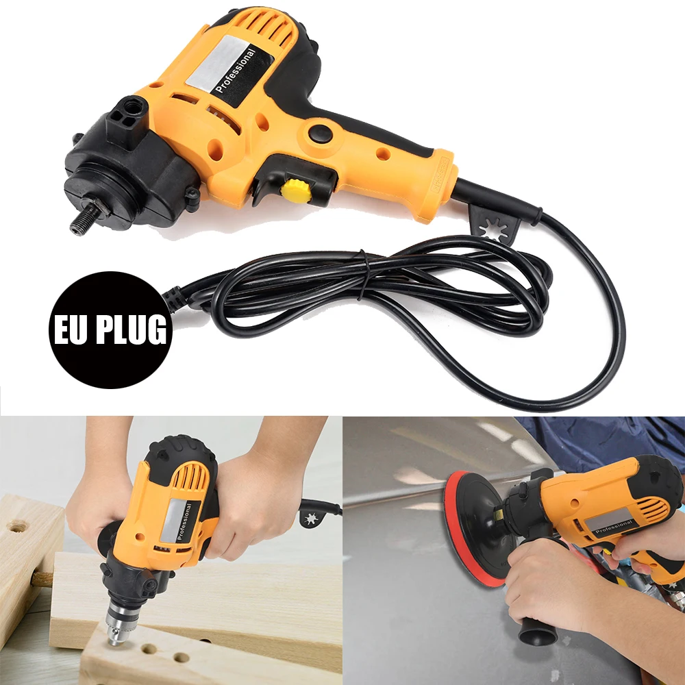 EU PLUG Polisher and Electric Drill Dual-Use Car Polishing Machine 6 Speed Adjustable Power Tools 600 - 3000rpm Waxing Machine
EU PLUG Polisher and Electric Drill Dual-Use Car Polishing Machine 6 Speed Adjustable Power Tools 600 - 3000rpm Waxing Machine