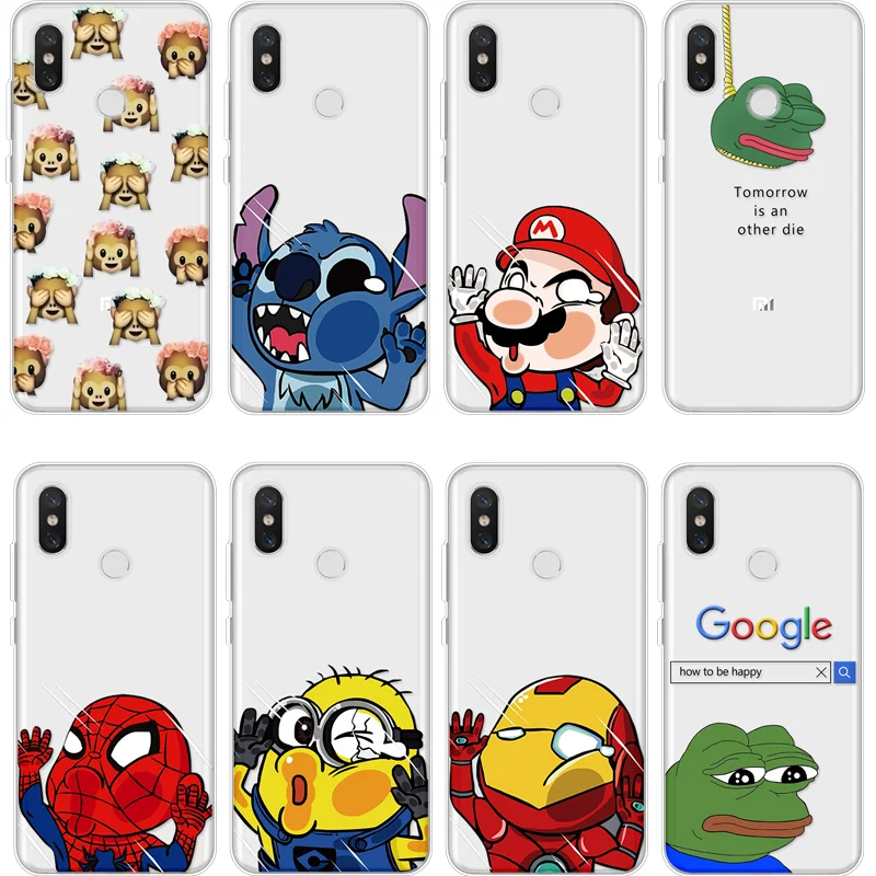 For Xiaomi Mi A1 A2 5X 6X 4 4C 5 5S Plus 6 8 SE Explore Mi Mix 2 2S Note 2 3 funny TPU Fundas For Xiaomi Mi 8 Pocophone F1 Case
For Xiaomi Mi A1 A2 5X 6X 4 4C 5 5S Plus 6 8 SE Explore Mi Mix 2 2S Note 2 3 funny TPU Fundas For Xiaomi Mi 8 Pocophone F1 Case
