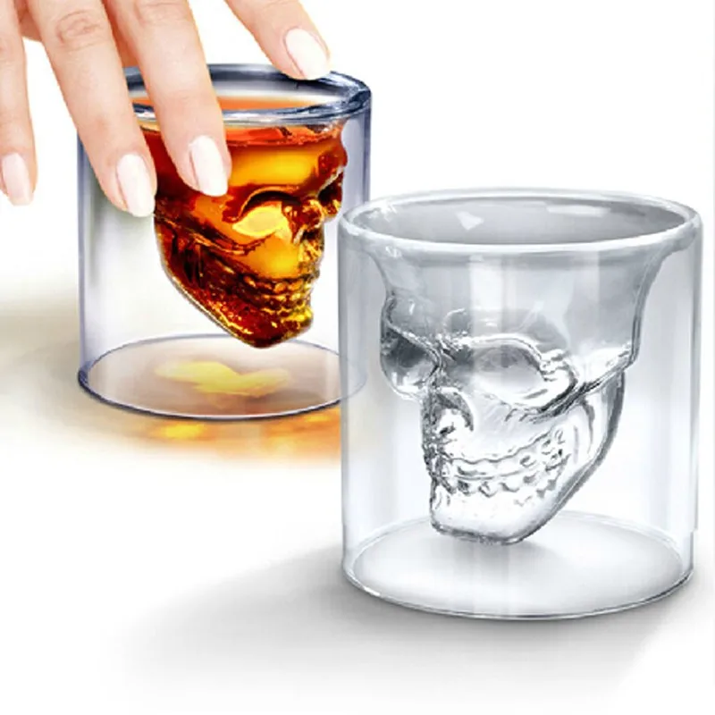 Image Party Creative 75ml Clear Shot Glass Crystal Skull Head Vodka Wine Cup Champagne Glasses APJ