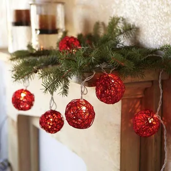 LED Holiday String Fairy Lights 20 Red Rattan Ball Lights AC Plug Wedding Christmas Lights Garland Guirlande Gerlyanda Kids gift
LED Holiday String Fairy Lights 20 Red Rattan Ball Lights AC Plug Wedding Christmas Lights Garland Guirlande Gerlyanda Kids gift