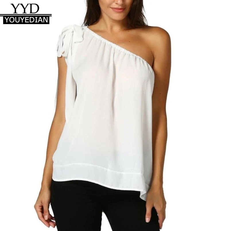 Plus Size 5XL Summer Womens Tops and Blouses Chiffon Tunic Solid One Shoulder Shirts Sexy Sleeveless Tie Loose Top Women Clothes
Plus Size 5XL Summer Womens Tops and Blouses Chiffon Tunic Solid One Shoulder Shirts Sexy Sleeveless Tie Loose Top Women Clothes