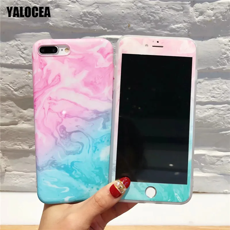 360 Degree Full Cover Cases For iPhone 7 Case Marble Pink Black Soft Silicone Cover For iPhone 6s 6 s 7 8 Plus X Case Capa Glass
360 Degree Full Cover Cases For iPhone 7 Case Marble Pink Black Soft Silicone Cover For iPhone 6s 6 s 7 8 Plus X Case Capa Glass