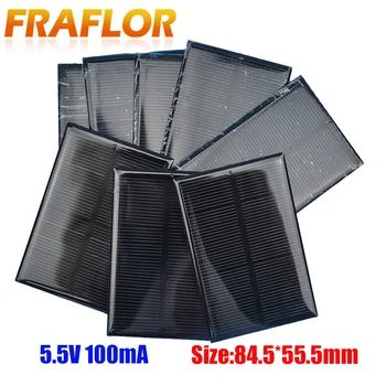 100Pcs/lot 5.5V 100mA 0.55W Mini Solar Panels Solar Cells For 3.6V Battery Chargers DIY LED High Efficiency Panneau Solaire
100Pcs/lot 5.5V 100mA 0.55W Mini Solar Panels Solar Cells For 3.6V Battery Chargers DIY LED High Efficiency Panneau Solaire