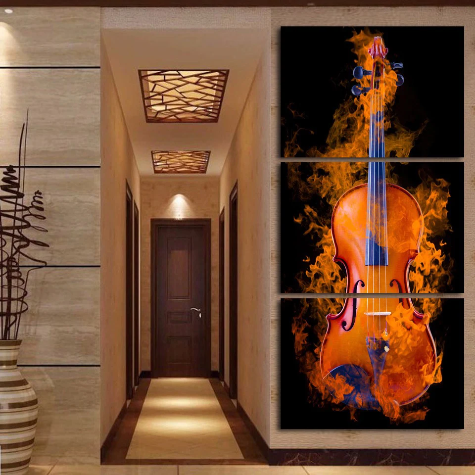 Canvas Paintings For Living Room Wall Art Decor 3 Pieces Violin Poster HD Prints Abstract Music Soul Artistic Pictures Framework
Canvas Paintings For Living Room Wall Art Decor 3 Pieces Violin Poster HD Prints Abstract Music Soul Artistic Pictures Framework