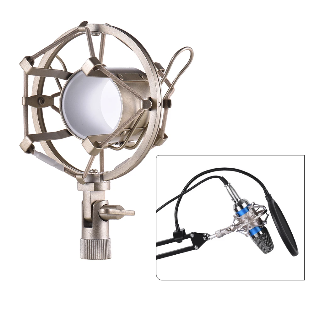 Metal Univerdal Condenser Microphone Shock Mount Holder Bracket Anti-vibration for On-line Broadcasting Studio Music Recording
Metal Univerdal Condenser Microphone Shock Mount Holder Bracket Anti-vibration for On-line Broadcasting Studio Music Recording