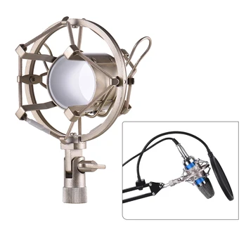 Metal Univerdal Condenser Microphone Shock Mount Holder Bracket Anti-vibration for On-line Broadcasting Studio Music Recording
Metal Univerdal Condenser Microphone Shock Mount Holder Bracket Anti-vibration for On-line Broadcasting Studio Music Recording