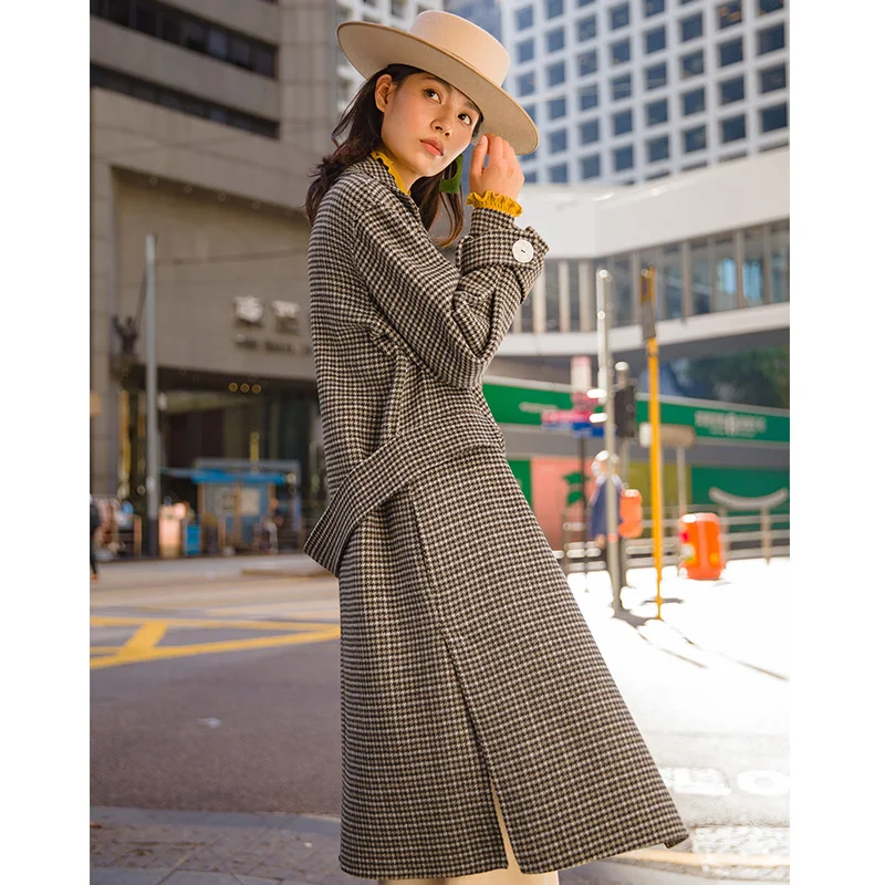INMAN Autumn Long Loose Style Women Double Breasted Plaid Pattern Trench Outerwear Coat
INMAN Autumn Long Loose Style Women Double Breasted Plaid Pattern Trench Outerwear Coat