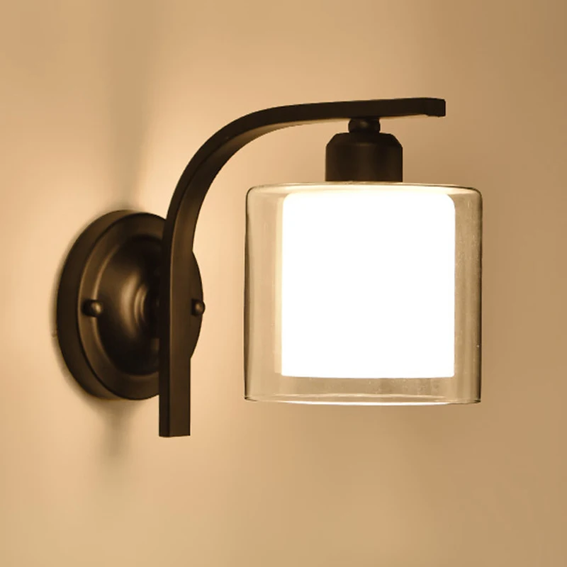 American country simple iron glass E27 wall light Nordic Retro industrial Wind bedside Wall lamp For aisle living room bedroom
American country simple iron glass E27 wall light Nordic Retro industrial Wind bedside Wall lamp For aisle living room bedroom
