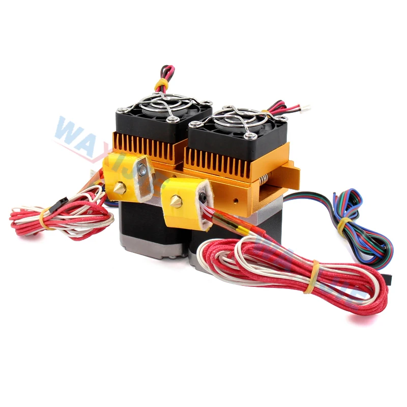 Double Hotend MK8 Extruder Kit Dual Head J-head 0.4mm Nozzle 1.75mm Filament With Motor & Fan 3D Printer Parts
Double Hotend MK8 Extruder Kit Dual Head J-head 0.4mm Nozzle 1.75mm Filament With Motor & Fan 3D Printer Parts