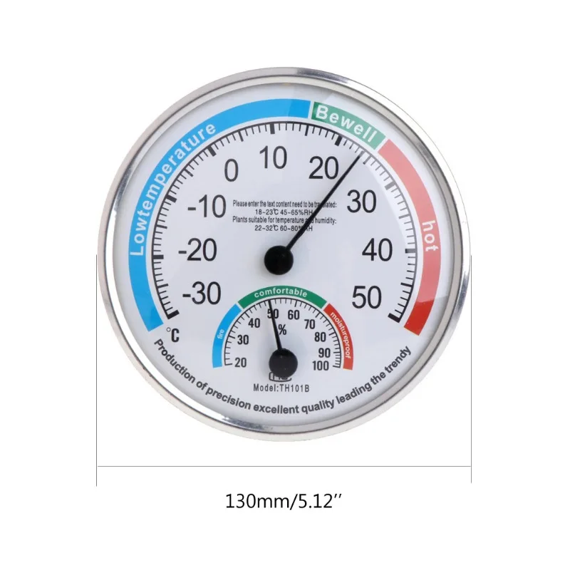Home Measuring Indoor Analog Temperature Hygrometer Meter Monitor Round Clock-shaped Thermometer Humidity Testing Tool
Home Measuring Indoor Analog Temperature Hygrometer Meter Monitor Round Clock-shaped Thermometer Humidity Testing Tool