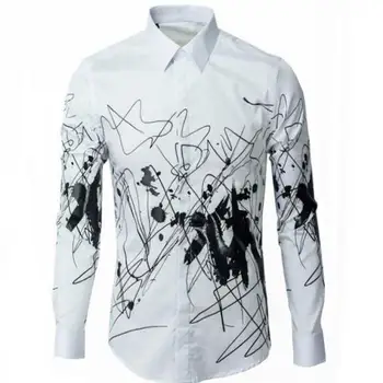 New Arrival Men Casual Shirt Slim Fit Ink Painting Printed Shirt High Quality Camisa Masculina Chemise Homme Shirt M 2XL 3XL
New Arrival Men Casual Shirt Slim Fit Ink Painting Printed Shirt High Quality Camisa Masculina Chemise Homme Shirt M 2XL 3XL