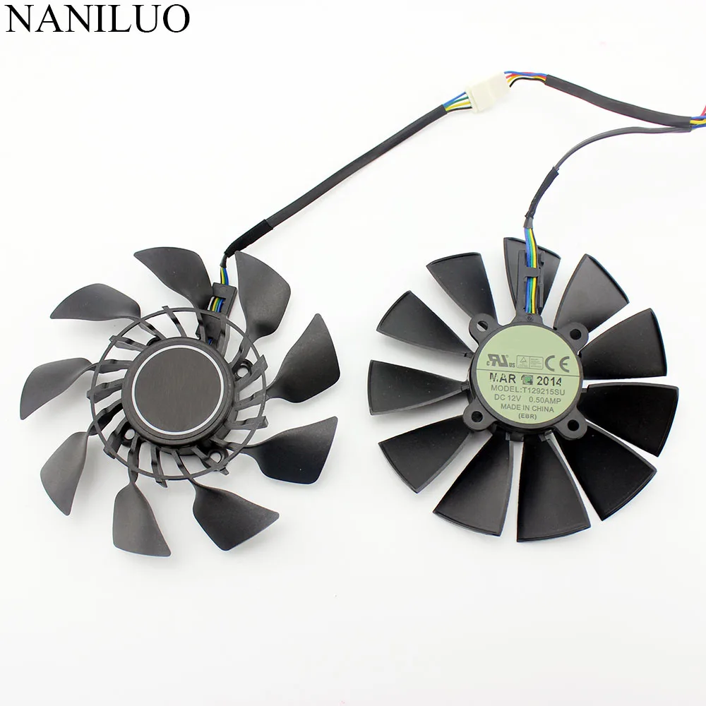 95MM Original T129215SU DC 12V 0.5A For ASUS GTX760 780 780TI R9 280 290 R9 280X 290X R9 390 390X GTX970 VGA Card Cooling Fan
95MM Original T129215SU DC 12V 0.5A For ASUS GTX760 780 780TI R9 280 290 R9 280X 290X R9 390 390X GTX970 VGA Card Cooling Fan