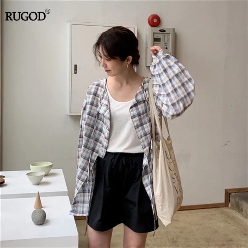 RUGOD Vintage Plaid Korean Style Blouse Woman Bow Single Breasted Can Be Worn On Both Sides Blouse блузки женские модные новинки
RUGOD Vintage Plaid Korean Style Blouse Woman Bow Single Breasted Can Be Worn On Both Sides Blouse блузки женские модные новинки