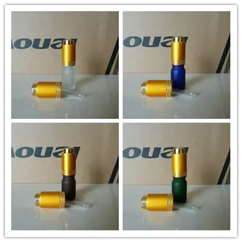 5ml clear/blue/green/brown frosted Glass Bottle With aluminum matte gold press dropper cap. Oil vial, Essential Oil Container
5ml clear/blue/green/brown frosted Glass Bottle With aluminum matte gold press dropper cap. Oil vial, Essential Oil Container