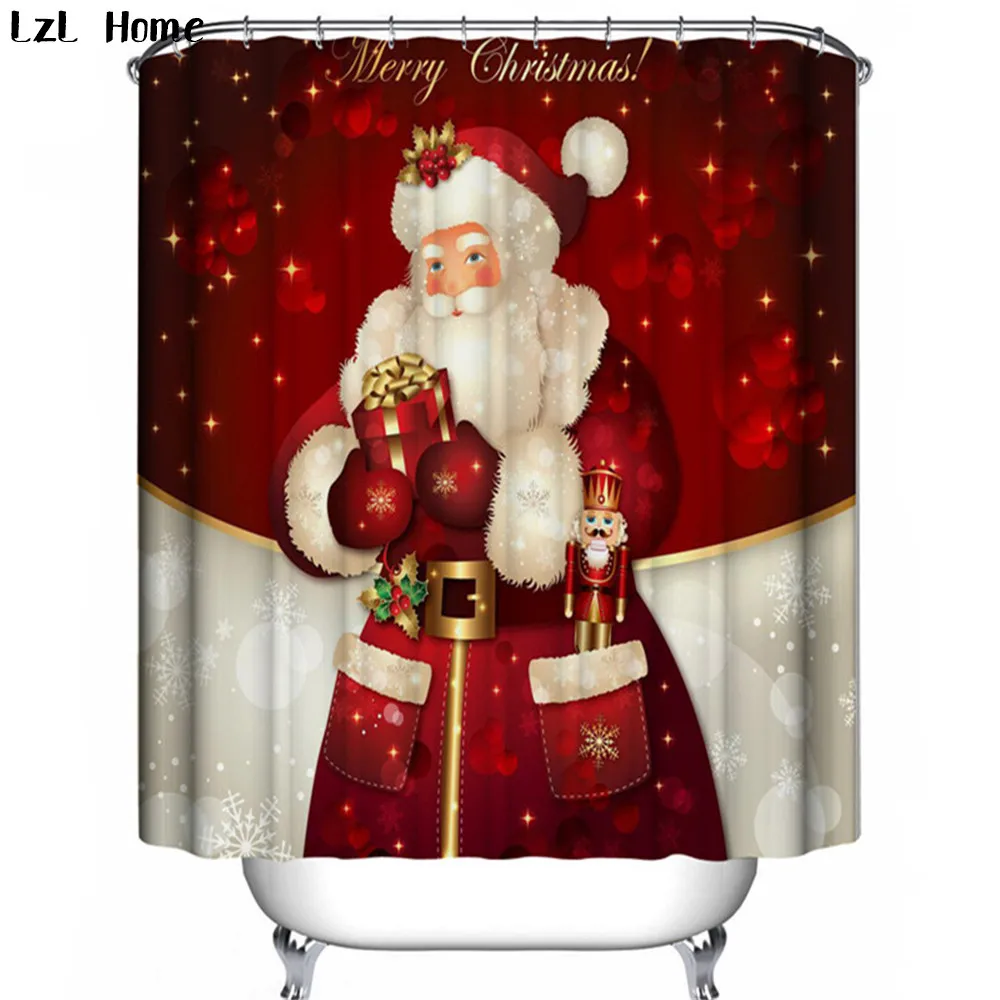LzL Home Christmas 3D Shower Curtain Cute Santa Claus Shower Curtains Waterproof Mildew Resistant Bathroom Decor Accessories
LzL Home Christmas 3D Shower Curtain Cute Santa Claus Shower Curtains Waterproof Mildew Resistant Bathroom Decor Accessories