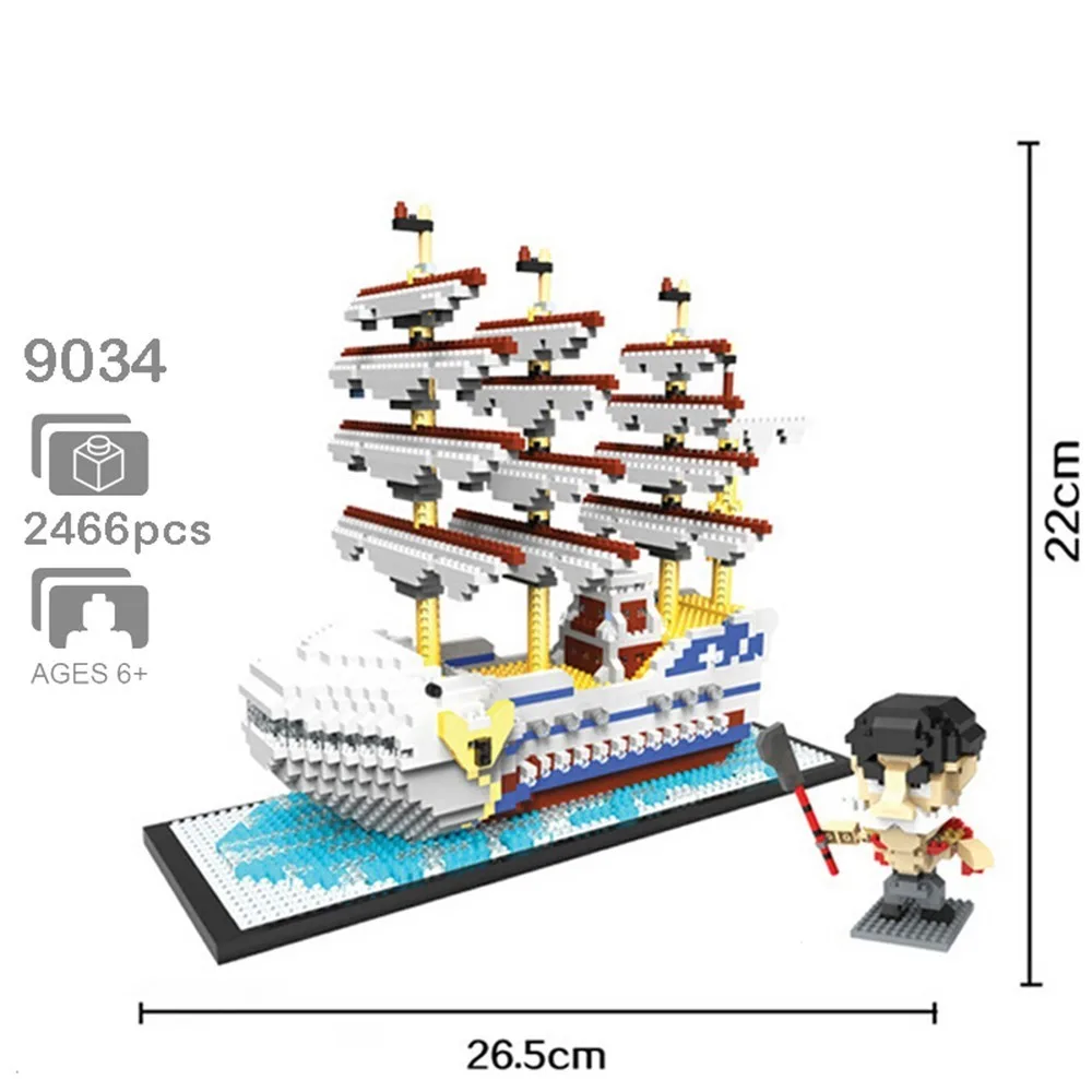 Luffy Sunny Pirate Ship Anime One Piece Boat 3D Model DIY Diamond Mini Building Blocks Bricks Assembly Toy
Luffy Sunny Pirate Ship Anime One Piece Boat 3D Model DIY Diamond Mini Building Blocks Bricks Assembly Toy