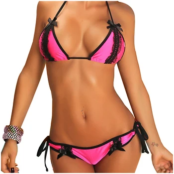 Sexy Women's Beach Bathing Swimsuit Bikini Set Top And Bottoms Swimwear S rose red+black
Sexy Women's Beach Bathing Swimsuit Bikini Set Top And Bottoms Swimwear S rose red+black
