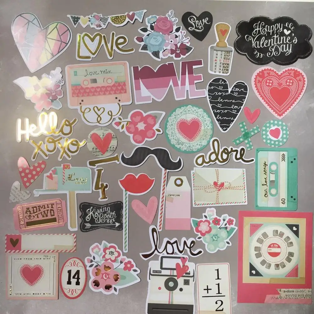 51pcs MY sweet love Foil Gold Paper Die Cut Stickers for DIY Scrapbooking Card Making Crafts /photo album Decoration
51pcs MY sweet love Foil Gold Paper Die Cut Stickers for DIY Scrapbooking Card Making Crafts /photo album Decoration