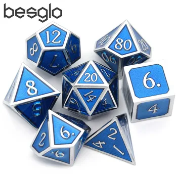 New Design Metal Dice Blue with Silver Edge for Dungeons and Dragons D&D Math Teaching RPG Dice Sets D4 D6 D8 D10 D12 D20
New Design Metal Dice Blue with Silver Edge for Dungeons and Dragons D&D Math Teaching RPG Dice Sets D4 D6 D8 D10 D12 D20