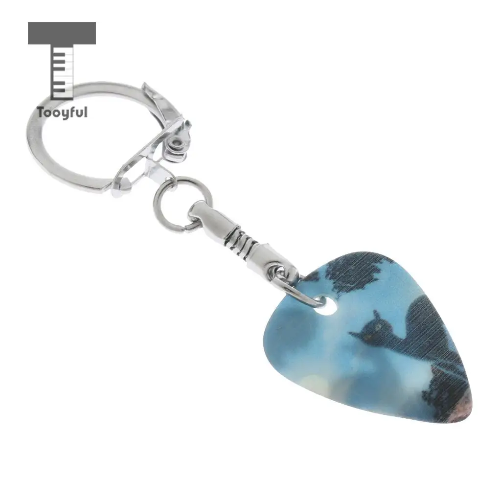 Acoustic Electric Celluloid Smooth Guitar Plectrum Picks Happy Halloween Keychain Key Fob