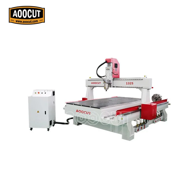 hot sale cnc router 1325 4 axis rotary attachment aoocut with lubrication oil | Инструменты