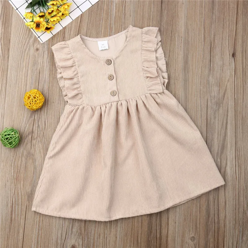 Newborn Toddler Baby Girls clothes round neck Ruffle Button sleeveless solid kids Casual Princess Party Mini Dresses one pieces
Newborn Toddler Baby Girls clothes round neck Ruffle Button sleeveless solid kids Casual Princess Party Mini Dresses one pieces