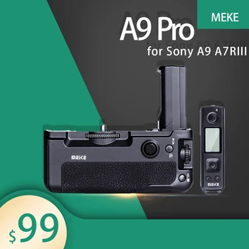 Meike MK A9 PRO Camera Grip 2.4GHz Remote Controller Up to Control Shooting Battery Vertical Grip for Sony A9 A7RIII Camera
Meike MK A9 PRO Camera Grip 2.4GHz Remote Controller Up to Control Shooting Battery Vertical Grip for Sony A9 A7RIII Camera