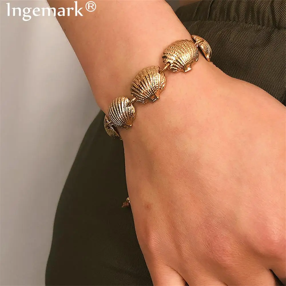 Ingemark Bohemian Alloy Full Cowrie Shell Bracelet Anklet Summer Beach Fashion Sea Shell Woven Brown Bangle Women Jewelry 2019
Ingemark Bohemian Alloy Full Cowrie Shell Bracelet Anklet Summer Beach Fashion Sea Shell Woven Brown Bangle Women Jewelry 2019
