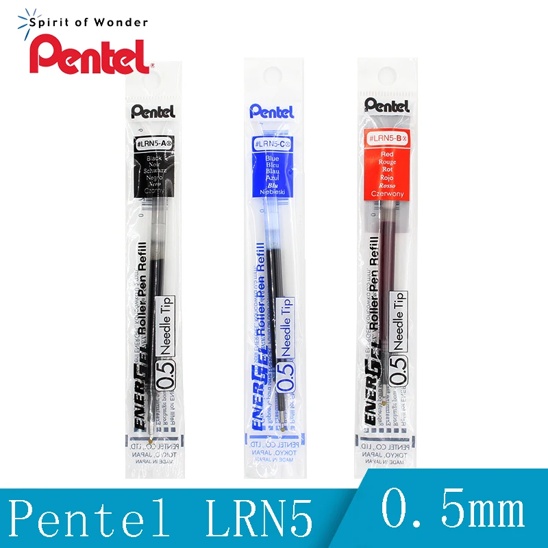 

6pcs/lot Pentel EnerGel LRN5 Needle-Point Gel Pen Refill - 0.5 mm Black/Blue/Red For Pentel BLN-75