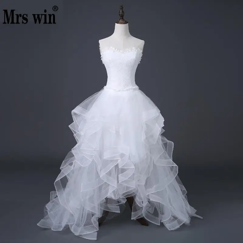 2019 Top Selling Front Short Long Back Wedding Dress Cheap Chinese Lace Wedding Gown Sweet Bride Dress With Tail Under 100 D83
2019 Top Selling Front Short Long Back Wedding Dress Cheap Chinese Lace Wedding Gown Sweet Bride Dress With Tail Under 100 D83
