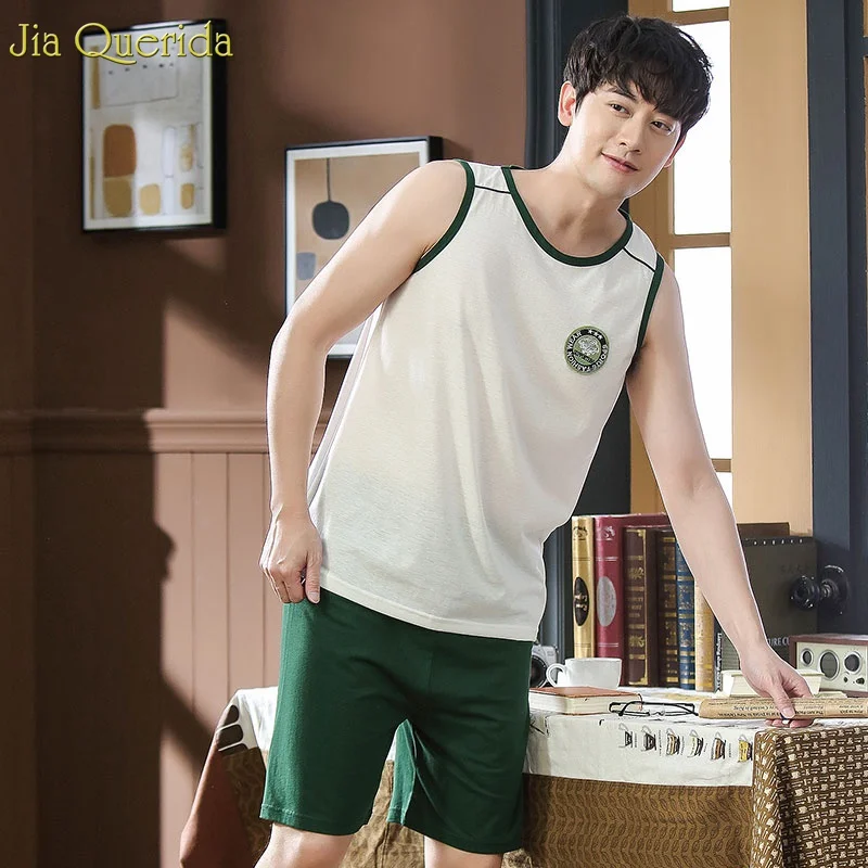 Men's Chinese Pajamas 2019 New Fashion Home Suits Sleeveless Cotton Sleepwear Green Pajama Pants Big Size 4xl Summer Home Shorts
Men's Chinese Pajamas 2019 New Fashion Home Suits Sleeveless Cotton Sleepwear Green Pajama Pants Big Size 4xl Summer Home Shorts