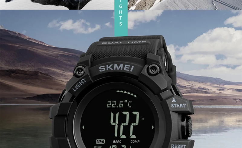 SKMEI Men Watch Sport Altimeter Pressure Thermomet Weather Pedometer Calories Compass Multifunction LED Digit Wrist Watches Men SKMEI Men Watch Sport Altimeter Pressure Thermomet Weather Pedometer Calories Compass Multifunction LED Digit Wrist Watches Men