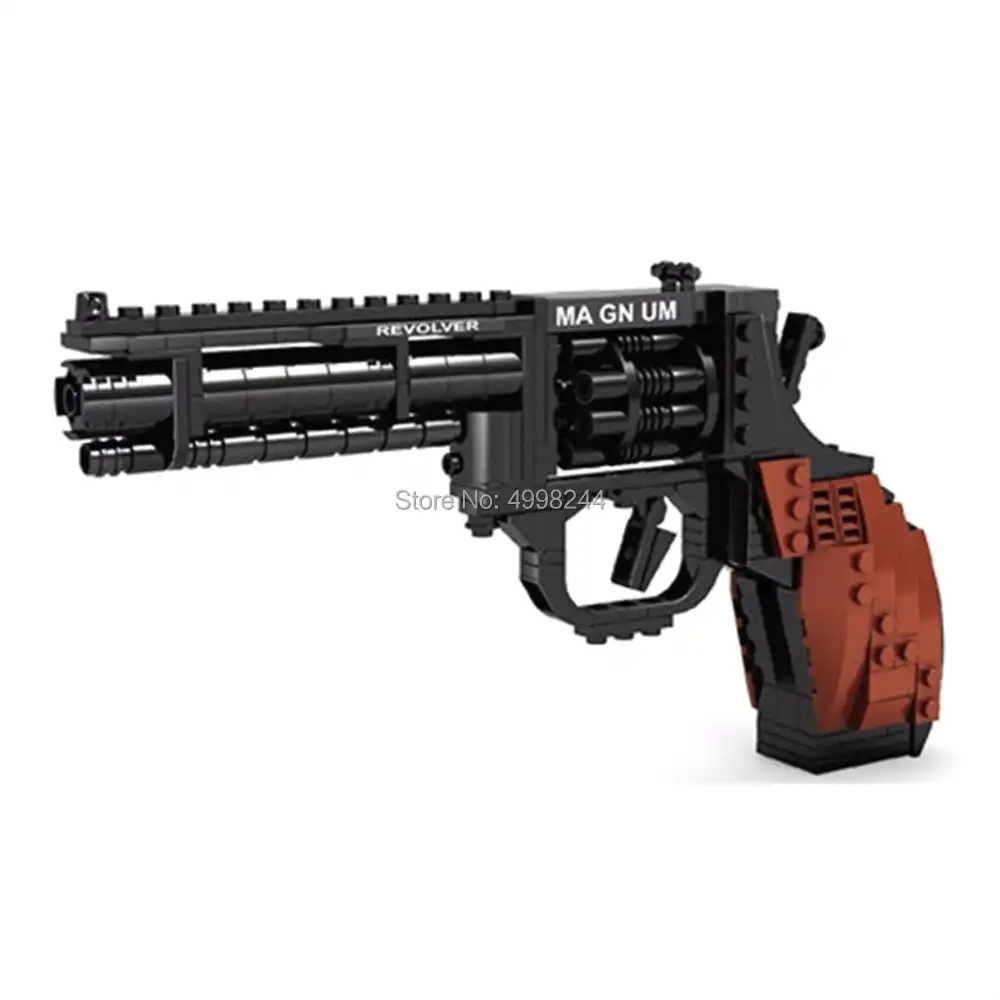 ausini p22511 300pcs revolver pistol power gun weapon arms 1:1