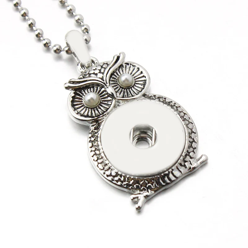 New Rhinestone Owl Pendant Metal Snaps Button Necklace With Chain Fit DIY 18mm 20mm Snap Buttons Jewelry For Women
New Rhinestone Owl Pendant Metal Snaps Button Necklace With Chain Fit DIY 18mm 20mm Snap Buttons Jewelry For Women