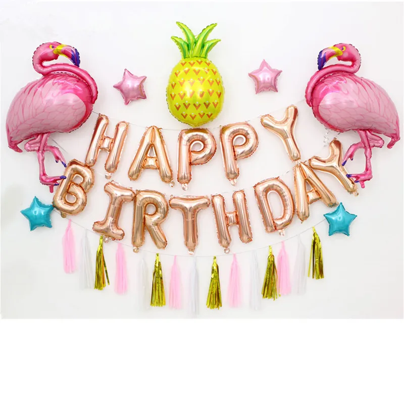 a set pink flamingo balloons happy birthday party decorations photo props rose gold Letter pineapple globos for child gifts
a set pink flamingo balloons happy birthday party decorations photo props rose gold Letter pineapple globos for child gifts