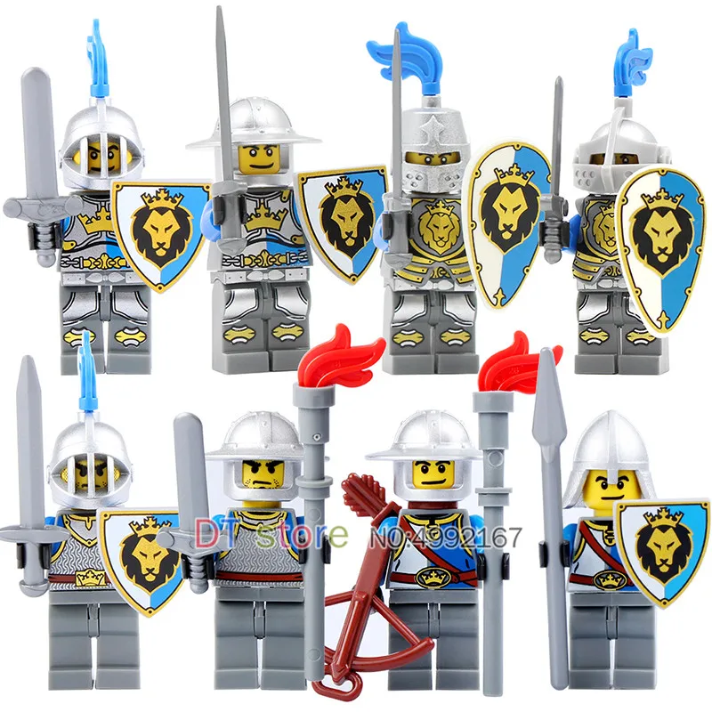 Single Sale Legoing Medieval Castle Army Blue Lion Knight with weapons Building blocks Toys For Children gifts AX9801
Single Sale Legoing Medieval Castle Army Blue Lion Knight with weapons Building blocks Toys For Children gifts AX9801