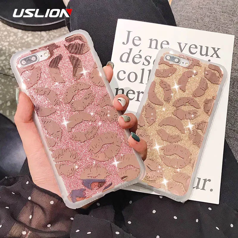 USLION Phone Case For iPhone 7 8 6 6s Plus Glitter Bling Lips Kiss Printed TPU and PC Back Cover For iPhone X XS XR Xs Max
USLION Phone Case For iPhone 7 8 6 6s Plus Glitter Bling Lips Kiss Printed TPU and PC Back Cover For iPhone X XS XR Xs Max