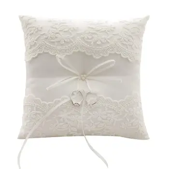 Lace Imitation Pearl Wedding Ring Pillow Ivory Cushion Bearer 8.26 Inch For Beach wedding
Lace Imitation Pearl Wedding Ring Pillow Ivory Cushion Bearer 8.26 Inch For Beach wedding