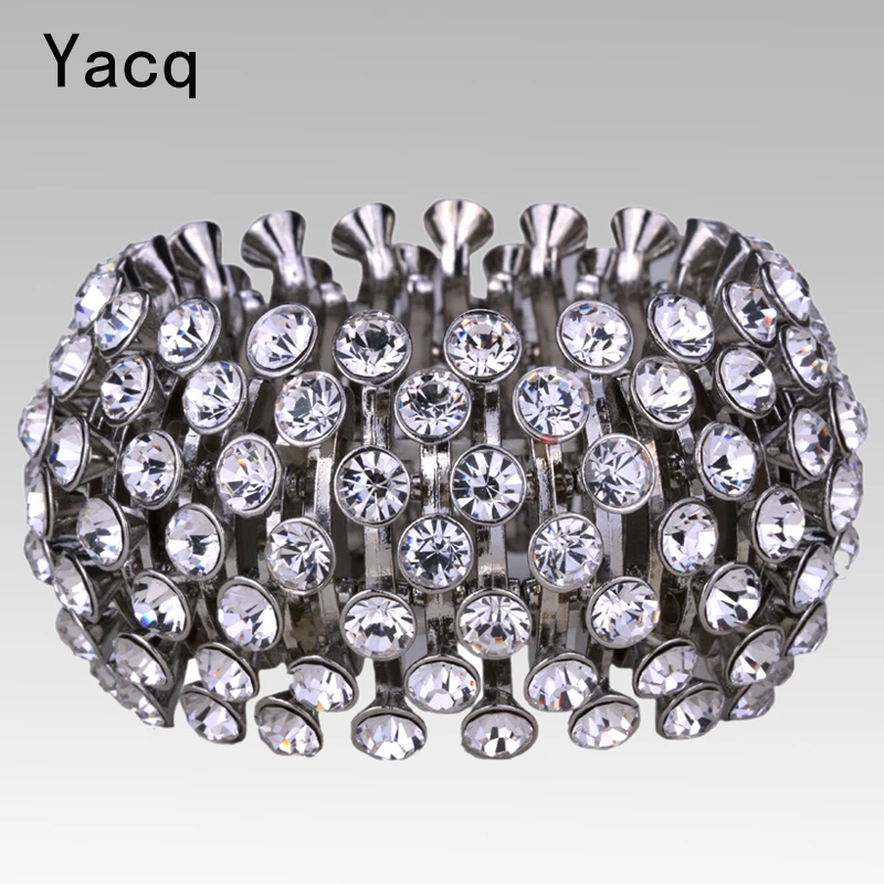 YACQ Stretch Cuff Bracelet Antique Gold Silver Color Crystal Xmas Holiday Bling Jewelry Gift Women Her Wife Mom B02 Dropshipping
YACQ Stretch Cuff Bracelet Antique Gold Silver Color Crystal Xmas Holiday Bling Jewelry Gift Women Her Wife Mom B02 Dropshipping