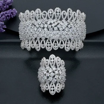 ModemAngel Luxury Special Design Luxury Women Engagement Bangle And Ring Fashion Jewelry Set Super AAA Cubic Zirconia
ModemAngel Luxury Special Design Luxury Women Engagement Bangle And Ring Fashion Jewelry Set Super AAA Cubic Zirconia