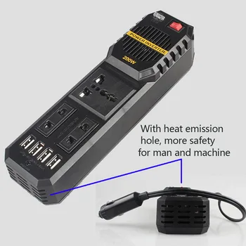 NEW Power Inverter 200W Car Vehicle Voltage USB Power inversor Adapter Converter Support Home Use DC 12V to AC 220V
NEW Power Inverter 200W Car Vehicle Voltage USB Power inversor Adapter Converter Support Home Use DC 12V to AC 220V