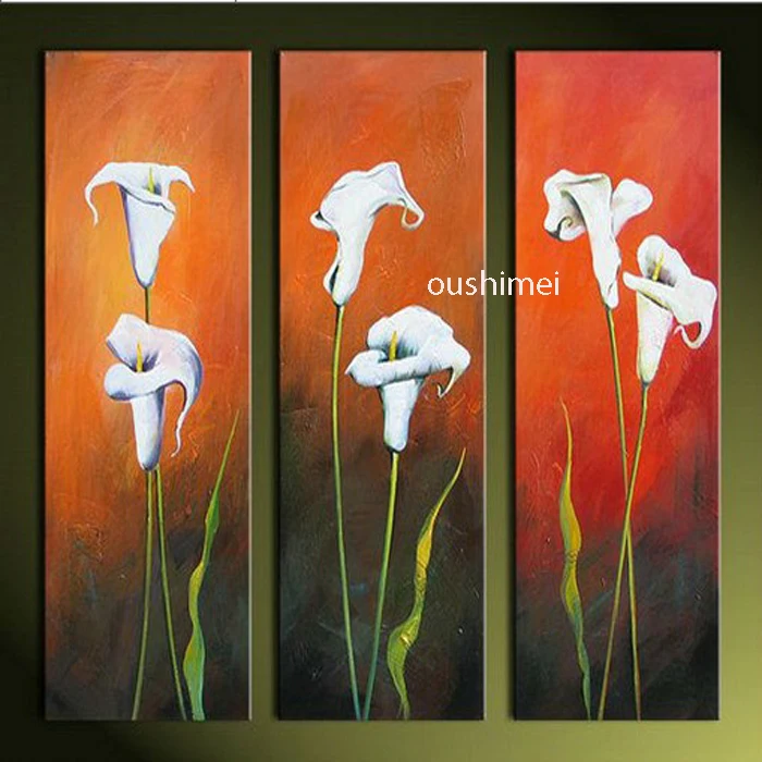 Hand Painted Home Decoration Modern White Flower Oil Painting Canvas Art 3pc/set Lily Pictures Group Of Painting Craft Paintings
Hand Painted Home Decoration Modern White Flower Oil Painting Canvas Art 3pc/set Lily Pictures Group Of Painting Craft Paintings