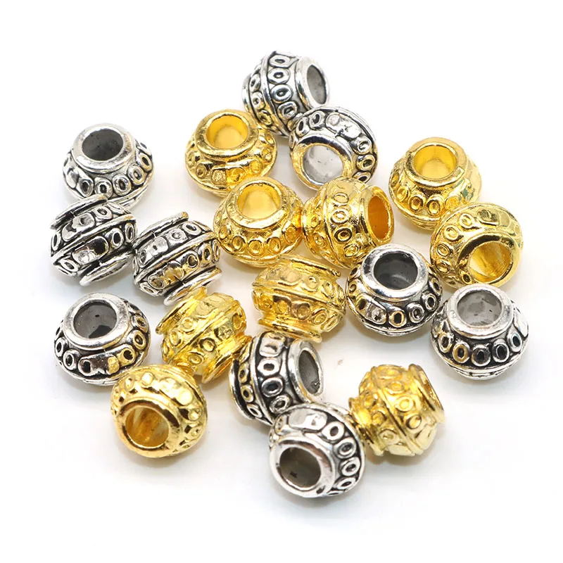 8*7mm Alloy Jewelry Accessories European Big Hole Beads Antique Silver Bright Gold Color Round Spacer Beads For Jewelry Making
8*7mm Alloy Jewelry Accessories European Big Hole Beads Antique Silver Bright Gold Color Round Spacer Beads For Jewelry Making