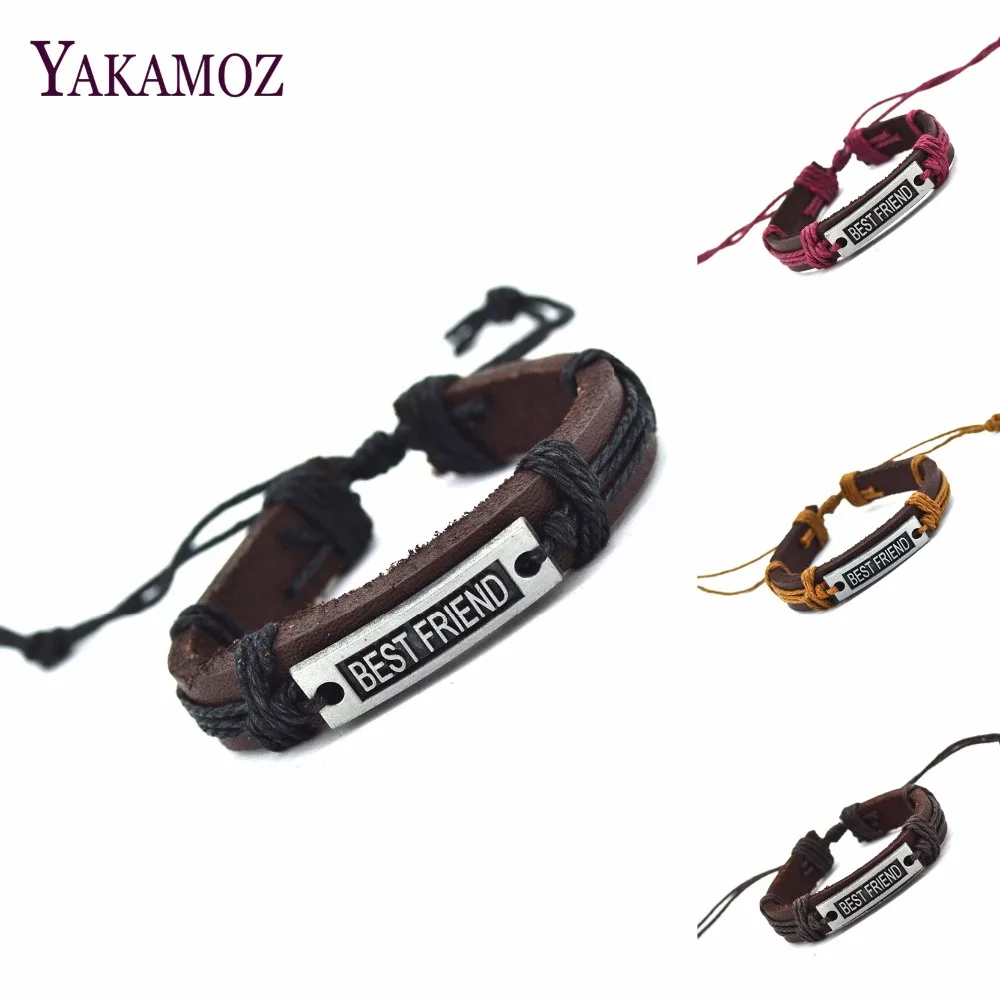 2017 Best friend Genuine Leather Letter Charm Bracelet Cuff Braided Wrap Bracelet & Bangles Fashion For Women Men Gifts
2017 Best friend Genuine Leather Letter Charm Bracelet Cuff Braided Wrap Bracelet & Bangles Fashion For Women Men Gifts
