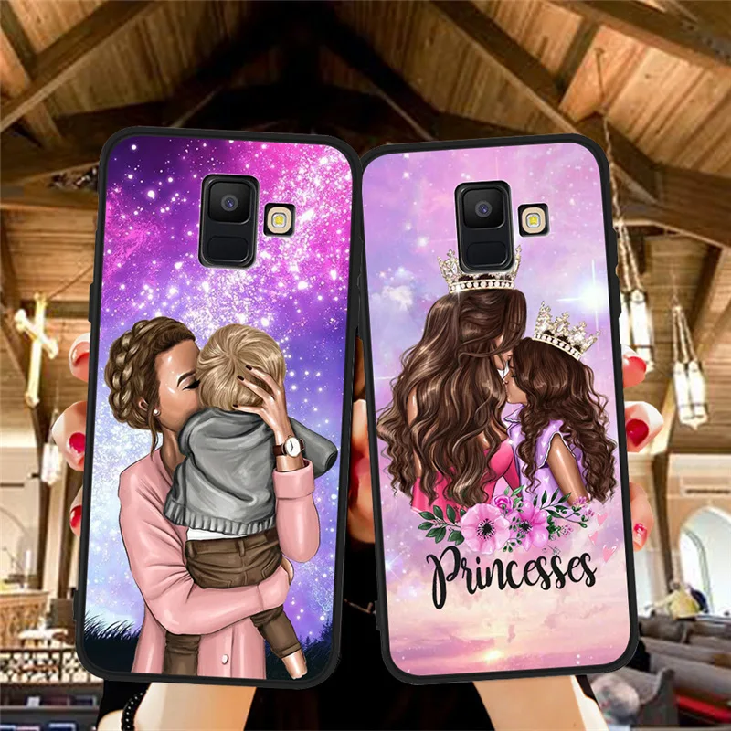 Женский модный чехол для телефона девочек мамы Samsung Galaxy A9 A8 A7 A6 A5 A3 J3 J4 J5 J6 J8 Plus 2017 2018