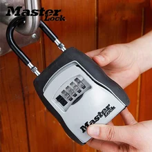 

Master Lock Key Safe Box Outdoor Keys Storage Box Padlock Password Lock Alloy Material Keys Hook Security Organizer Boxes 5400D