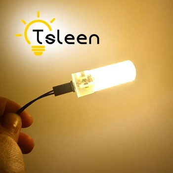 

TSLEEN G4 G9 LED Lamp 3W 3.5W 5W 6W 8W 9W LED 3014 SMD 24 48 64 104 Leds Crystal Corn Bulbs 12V E12 E14 B15 Light Bulb Home Lamp