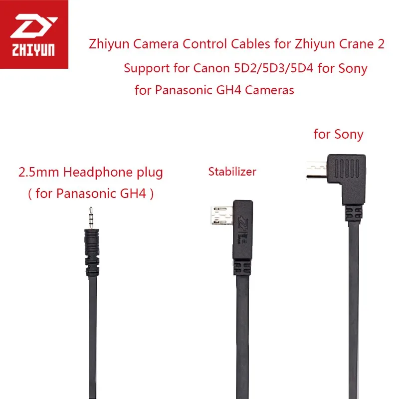 Zhiyun Camera Control Cables for Canon 5D4 5D2 5D3 / for Sony Camera / for Panasonic GH4
Zhiyun Camera Control Cables for Canon 5D4 5D2 5D3 / for Sony Camera / for Panasonic GH4